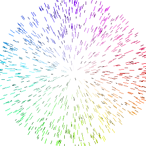 Color wheel using lines.