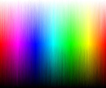 Colors, segmented by hue, saturation and value and then sorted by saturation and value.