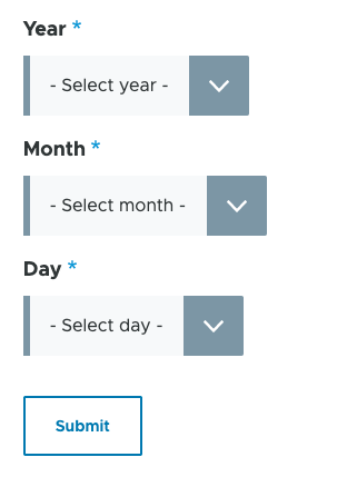 Date picker select elements in Drupal 9