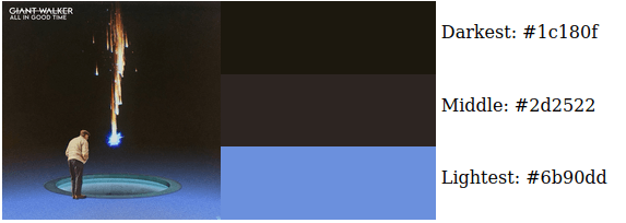 A palette generated from the Giant Walker album cover.