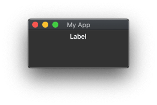 Python Tkinter, showing a label widget.