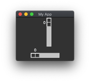 Python Tkinter, showing a scale widget.