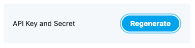 Twitter API key and secret.