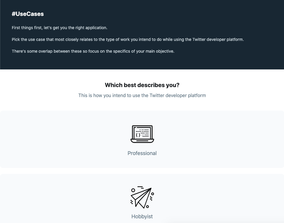 Twitter API Apply use cases